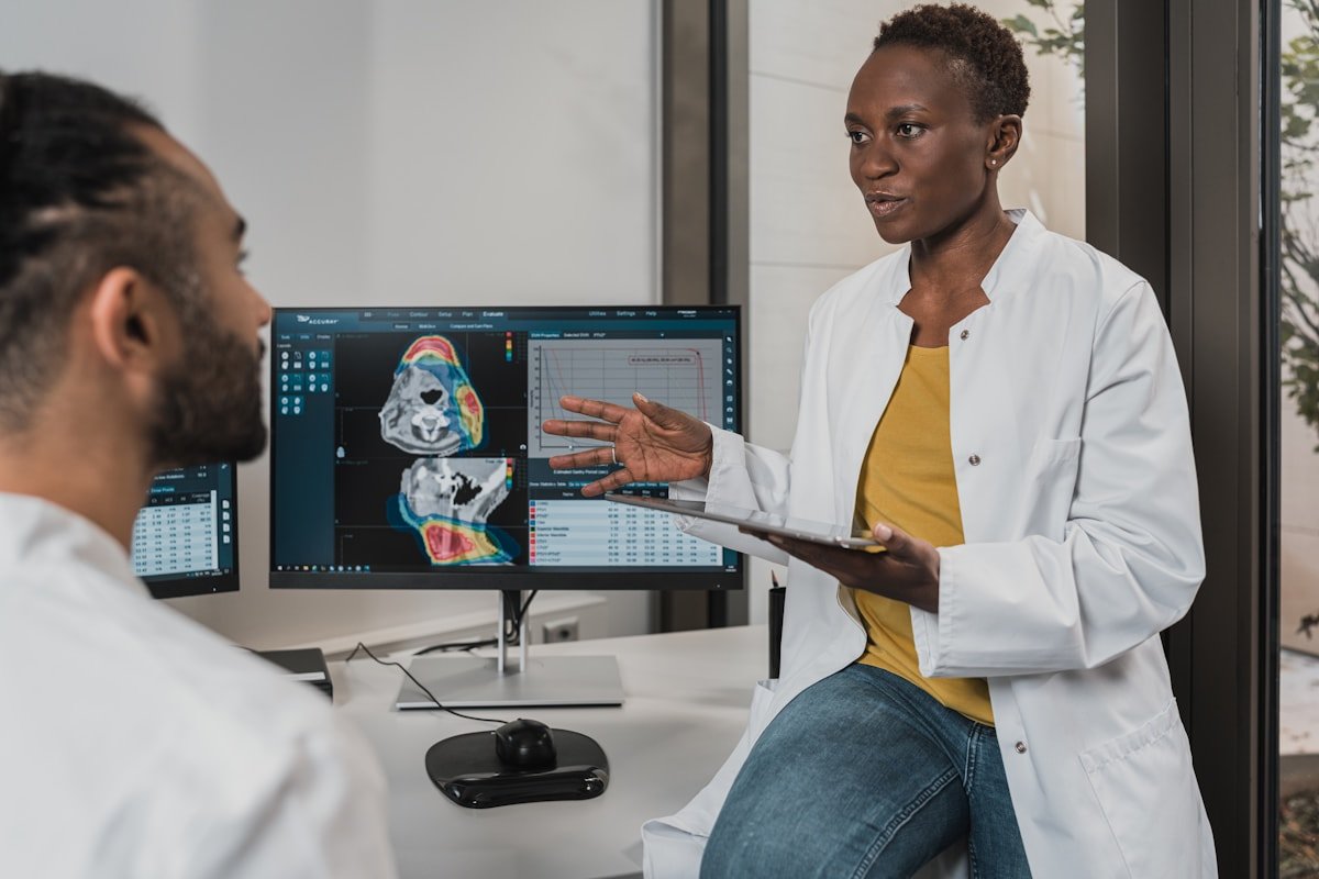 Doctor consultation in modern clinic